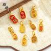 O Mesmo Ouro de Areia Vietnamita que Preserva a Cor na Loja de Ouro para Atrair Riqueza e Boa Sorte Pingente com Palavras Auspiciosas Acessórios para Pulseira DIY Feita à Mão
