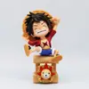 Figura de One Piece Versión Q Luffy Zoro Sanji Nami Figura Gk Sentado Moderno Coche Adorno de Escritorio