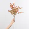 Rama de Bambú Nandina Simulada Hojas Degradado Rojo-Verde Nuevo Estilo Chino Decoración Suave Ramas de Árbol Falsas Arreglo Floral de Interior Paisajismo Plantas Verdes Falsas Venta al por Mayor