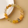 Pulsera de cinco elementos de relleno de tierra y deficiencia de tierra pulsera Duobao de cinco elementos ágata citrina anillo único de 10 mm para hombres y mujeres