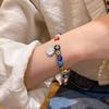 Pulsera de cuentas de flores de esmalte coloreado para mujer, temperamento dulce y fresco, pulsera de girasol, joyería de mano roja de internet al por mayor