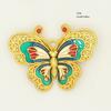 Colgante de mariposa hueca con esmalte dorado arena, método antiguo, mariposa azul quemada en oro, collar artesanal, accesorios de ropa de estilo nacional.