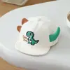 Boné de Beisebol Infantil de Malha com Aba Macia para Primavera e Outono Super Fofo de Dinossauro para Meninos e Meninas