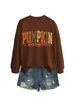 Temporada de Calabaza Amazon eBay Sitio Independiente Moda Casual Sudadera de Manga Larga para Mujer Otoño Invierno Transfronterizo
