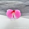 Pinza para el pelo de una sola cabeza con simulación de Phalaenopsis 3D, estilo europeo, con forma de mariposa y flor, accesorios para el pelo, tocado DIY, pinza de pico de pato, pinza lateral