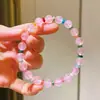 Colar Corrente Clavícula Quartzo Rosa Dopamina Feliz 8m