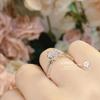 Camellia suministro en vivo guardia simple vestido de novia anillo todo-partido imitación chic lujo ligero anillo ajustable para mujeres