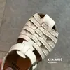 Zapatos para Niños Piel Genuina Suela Suave Sandalias de Bebé 2026 Verano Nuevo Estilo Sandalias Romanas Trenzadas Versátiles Estilo Coreano para Niñas