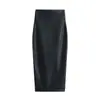Estilo Europeo Transfronterizo Z 2026 Nueva Moda Elegante Temperamento Ropa para Mujer Amazon Venta al por Mayor Falda Larga de Cuero Ajustada a la Cadera 9341910