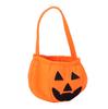 Bolsa de calabaza de Halloween, accesorio para disfrazarse en fiestas de festivales de fantasmas, bolsa de dulces portátil, bolsa de azúcar tridimensional no tejida con cara sonriente