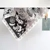 Pañuelo Cuadrado Pequeño de Imitación Seda Lana Algodón Lino, Nuevo Pañuelo de Seda Otoño e Invierno, Versátil para Viajes Diarios, Moda Retro, Chal Elegante de Alta Gama
