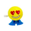 Novidade Divertido Mola de corda Mola de corda Bola que pula Basquete Futebol Bola de olho grande Truque Halloween Presente Brinquedo