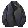 Jaqueta Gola para Homens, Casaco Fino Casual para Primavera e Outono, Adequado para Jovens e Meia-Idade, À Prova de Vento, Versátil, Blusa de Caimento Solto -5561