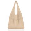 Bolsos de Otoño e Invierno Bolso Versátil Tejido de Punto Bolso de Mano Color Sólido Para Viajar de Forma Cotidiana Bolso Cubo de Gran Capacidad Transfronterizo 2025 Mujer