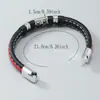 Pulsera Joyería Punk Hip-Hop Europea y Americana Venta Caliente Transfronteriza Nuevo Estilo Pulsera de Cuero Simple Tejida a Mano para Hombres y Mujeres