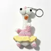 Producto terminado más vendido transfronterizo Colgante de Pollo Gugu, decoración de llavero de muñeca de dibujos animados tejida a mano a crochet, artículo de regalo