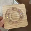 Pulsera de Cristal Brillante Rosa Claro Versátil Temperamento Joyería
