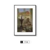 Pintura combinada de nicho retro de estilo europeo Jingxiang, pintura decorativa para pared de fondo de sofá de sala de estar, dormitorio, pintura colgante para restaurante nórdico