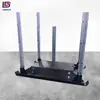 Trineo de Fitness de 4 Polos Empuje Tirón Ejercicio Competición Fuerza Trineo Entrenamiento de Fuerza Placas de Barra Olímpica Ponderadas