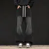 Jeans de Estilo High Street Tendencia Americana para Hombres y Mujeres Corte Desestructurado Holgado Adelgazante Euro Simple Retro Casual Pantalones Largos