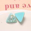 Parche triangular con forma de onda de agua de lámina dorada y plateada transparente, lote de materiales para accesorios de resina DIY, pendientes, pinza para el pelo, funda de teléfono móvil