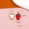 Ornamentos DIY selecionados rigorosamente com série de frutas de verão, brincos de cereja de morango fresco com gotas de óleo, acessórios para cabelo, pingente