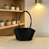 Nova Moda de Férias Estilo Coreano Primavera e Verão Bolsa de Mão Feminina Tecida, Cesta Tote, Bolsa Tote de Ombro Único em Formato de Concha, Bolsa Tecida
