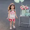 Ropa Nueva de Verano para Niños 2026 Estilo Coreano Animales de Dibujos Animados Estampado a Cuadros Lindo Conjunto de Tirantes Ropa de Casa Pijamas Moderno