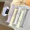 Correa de Reloj de Silicona con Estampado de Cuadros en Forma de Cintura Pequeña, Adecuada para Apple Watch Generaciones 1-12/Ultra3/Se3