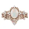 Anillo para Mujer Sanjie New Yiwu Transfronterizo Ins Encaje de Diamante Estilo Retro de Corte con Anillo Aobao