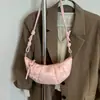Bolso Nuevo Estilo Chino Estilo Nacional para Mujer 2025 Nuevo Súper Popular Bolso de Hombro Bordado de Encaje Mariposa Bolso Cruzado con Forma de Media Luna