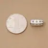 Accesorios de Joyería de Plata Pura 999 con Cuentas Espaciadoras de Flor Pequeña Grabadas, Cuentas de Barril, Cuentas para Cintura, Cuentas Superiores para Accesorios de Joyería de Pulsera de Cristal DIY