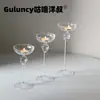 Candelabro de rayas de patas altas de estilo europeo, decoración del hogar, suministros para bodas, cenas románticas a la luz de las velas, accesorios para candelabros retro