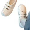 Zapatos de Entrenamiento Alemanes de Suela Gruesa con Velcro para Mujer, Nuevas Zapatillas Blancas Transpirables Finas de Verano 2026, Zapatos Planos de Boca Baja de una Sola Pieza