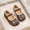 Zapatos Pequeños de Cuero para Niñas Primavera 2025 Nuevos Zapatos para Niños Zapatos de Princesa de Suela Blanda Primavera y Verano Zapatos Tesoro de Mujer Negro Niñas