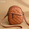 DENK bolsa feminina de couro transfronteiriça atacado 2023 nova moda bordado de linha de diamante couro de camada superior bolsa tiracolo de ombro