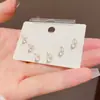 Conjunto de Brincos Versátil e Exquisito Flor de Quatro Folhas Personalizado para o Dia a Dia, Conjunto de Brincos Tendência de Três Peças para Mulheres