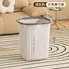 Cubo de basura para sala de estar, baño de oficina, simple y de alta gama, elegante, tamaño grande, gran capacidad, papelera cuadrada para baño