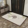 Felpudo de cuero estilo chino, alfombrilla de suelo, alfombrilla de suelo anti-manchas anti-suciedad para el hogar, impermeable, antideslizante, felpudo desechable, alfombrilla para balcón
