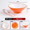 Tazón Roscado de Melamina para Fideos Especial para Restaurante de Fideos Tazón para Ramen Sopa de Fideos con Carne Tazón para Fideos Tazón Grande para Mala Tang Luosifen Uso Comercial