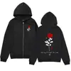 Nueva Sudadera con Cremallera Estampado de Rosas Sudadera Informal Holgada Chaqueta Cardigan para Hombre