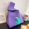 Bolsa de tricô bolsa de presente bolsa de presente atacado bolsa tote bolsa de lã lancheira bolsa portátil flores ins estilo fofo