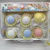 Colgante squishy creativo de bollo al vapor y bollo de cristal, lindo juguete realista de comida, juguete squishy para aliviar el estrés para niños