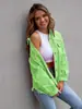 Em estoque 2025 Europa e Estados Unidos transfronteiriço novo casual longo Jeans casaco feminino solto buraco costura jaqueta