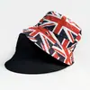 Comércio Exterior Padrão Bandeira Britânica Chapéu de Pescador Amazon Primavera e Verão Chapéu de Sol para Praia ao Ar Livre Versátil Uso Dupla Face