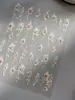 YITU Casca de Flor com Figura de Formiga Adesivo para Nail Art de Flor Pintada à Mão Decalque Decorativo para Unha com Flor Pesada e Neve Cortando YT4931