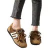 Zapatillas de entrenamiento alemanas de moda retro con estampado de leopardo para mujer, colección otoño 2026, nuevas zapatillas de carreras de suela gruesa, zapatillas deportivas y casuales de corte bajo