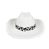 Sombrero de Vaquero Occidental con Borde de Vaca para Niños Fiesta de Carnaval Sombrero de Caballero Rosa para Niños Sombrero de Cosplay Festivo