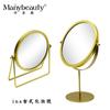 Espejo de tocador estilo coreano espejo ins estilo europeo espejo redondo de doble cara de escritorio Espejo de maquillaje Espejo de maquillaje