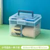 Caja de almacenamiento para natación equipo especial de separación de seco y húmedo caja de almacenamiento cubierta abatible transparente caja organizadora tamaño pequeño portátil caja cubierta